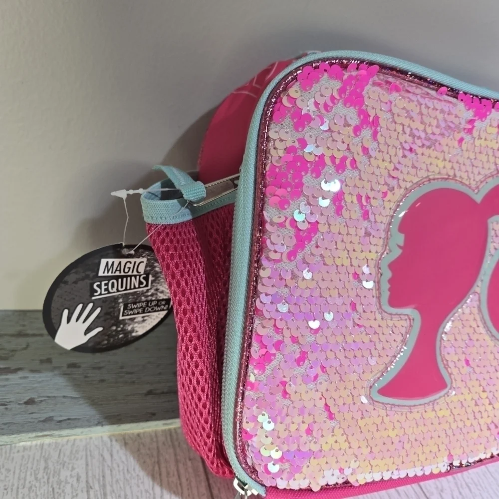 BARBIE Hot Pink MAGIC Sequin Lunch Bag Girlcore Glamcore